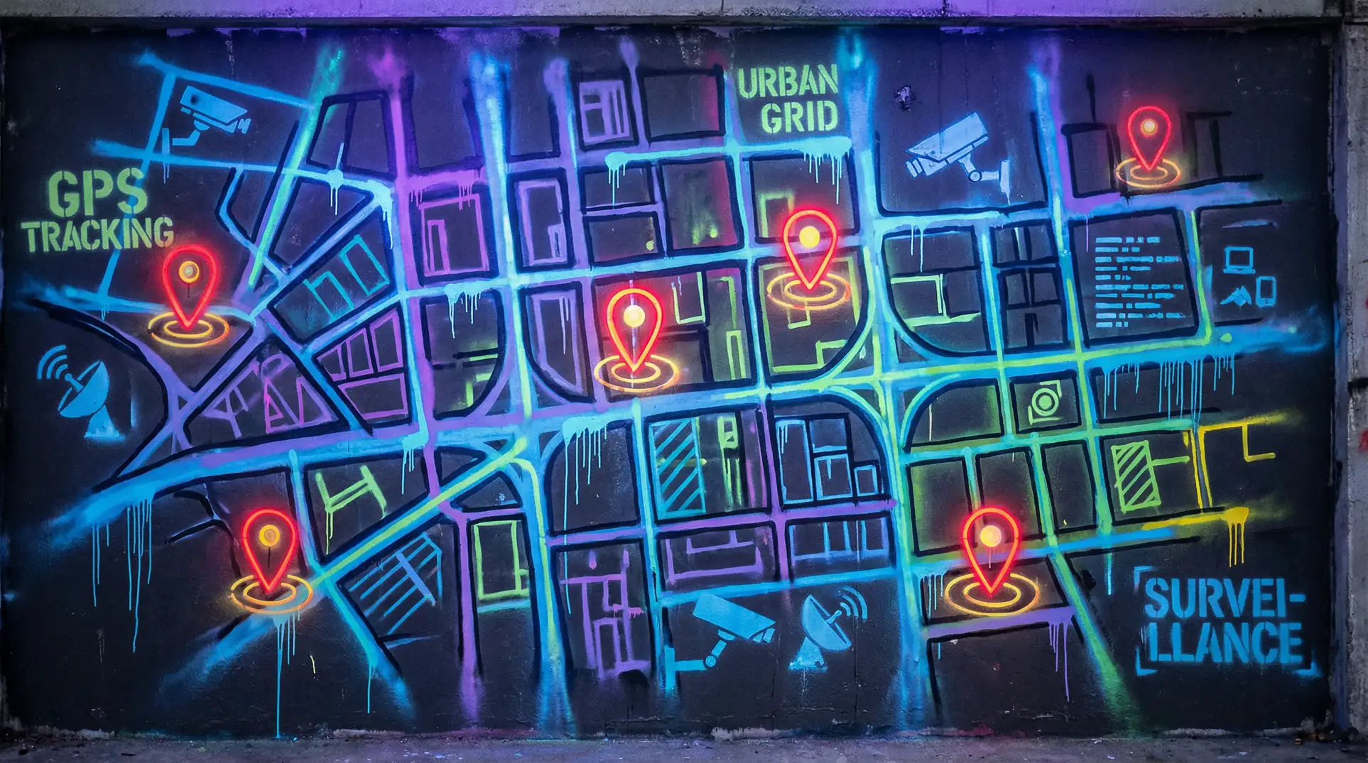 色戒 高清下载 狗仔追踪地图 - 城市涂鸦风格